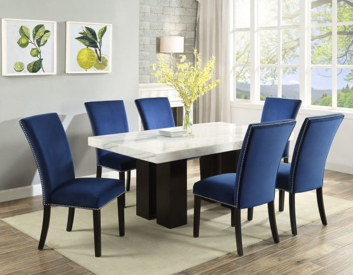 Camila Marble Dining Group (Mix or Match Chairs)