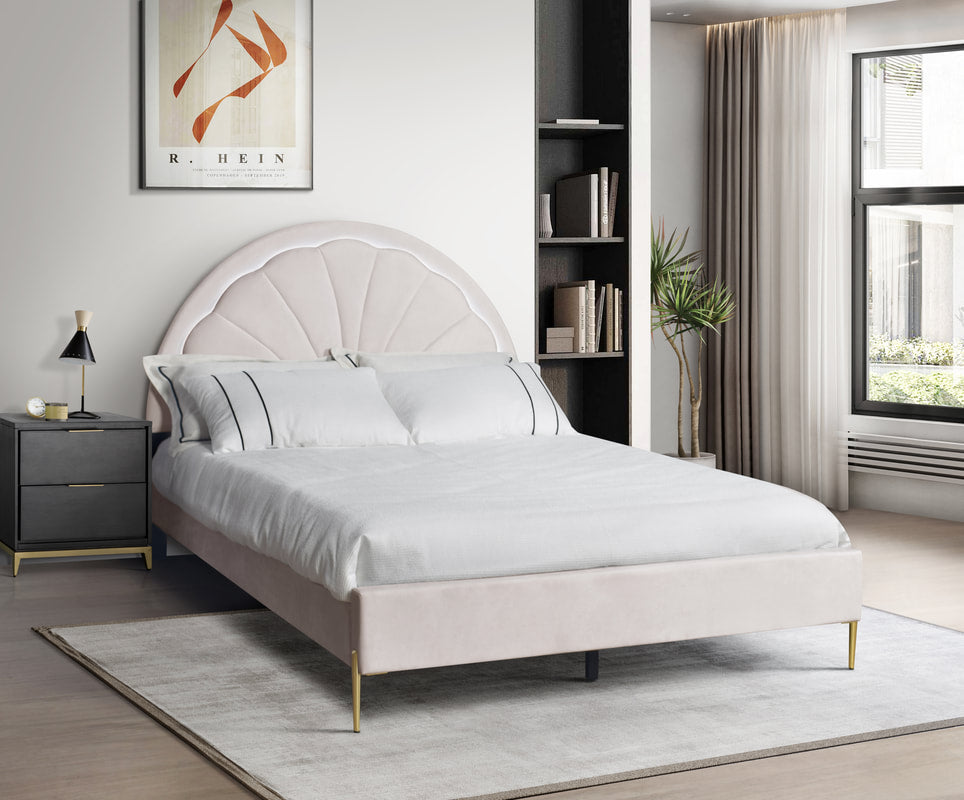 Flora Pink Platform Bed Twin, Full, Queen (LED LIGHTS)
