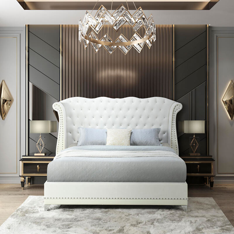 Luxor White Platform Bed Queen, King **COMING SOON** (ETA 2/21)