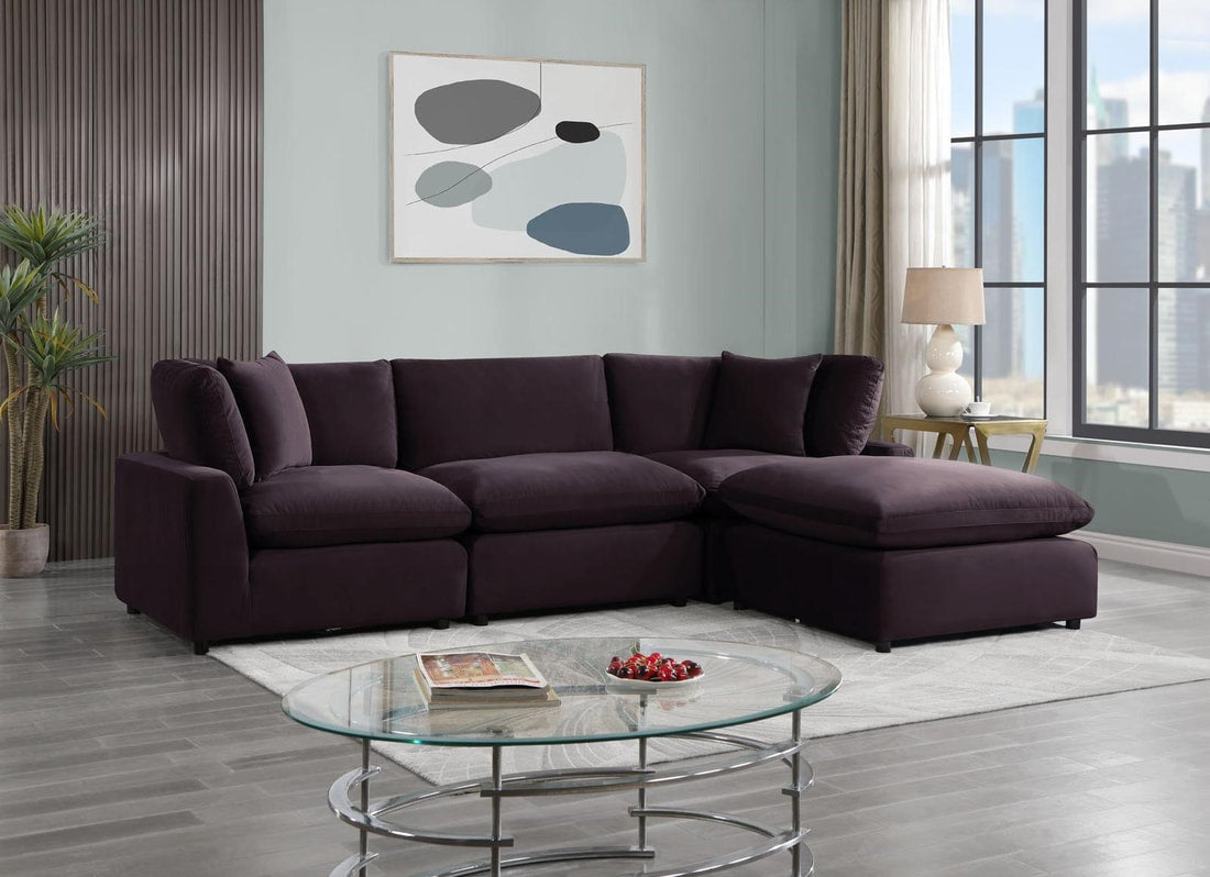 Velvet modular deals sectional