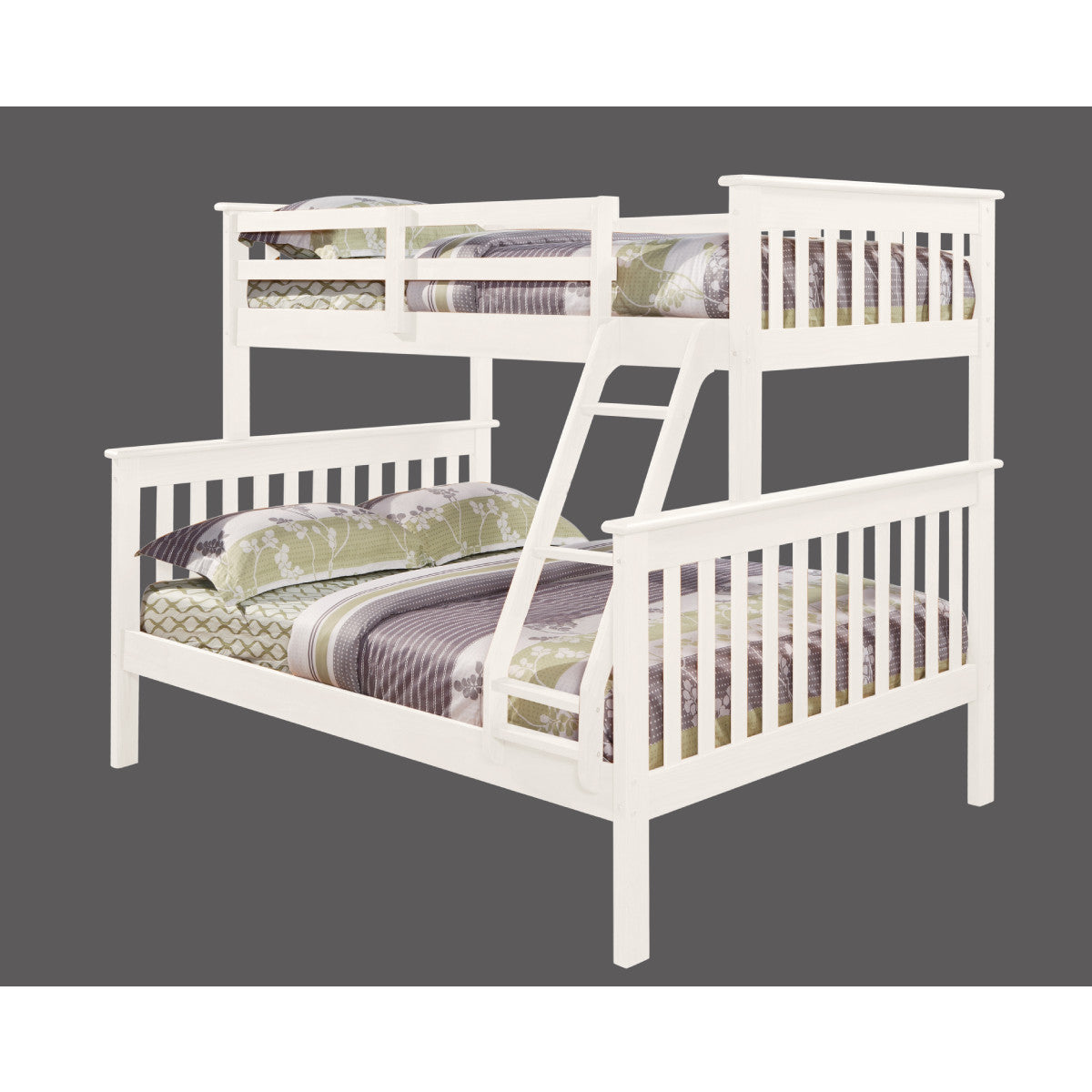 TWIN/FULL MISSION BUNKBED WHITE