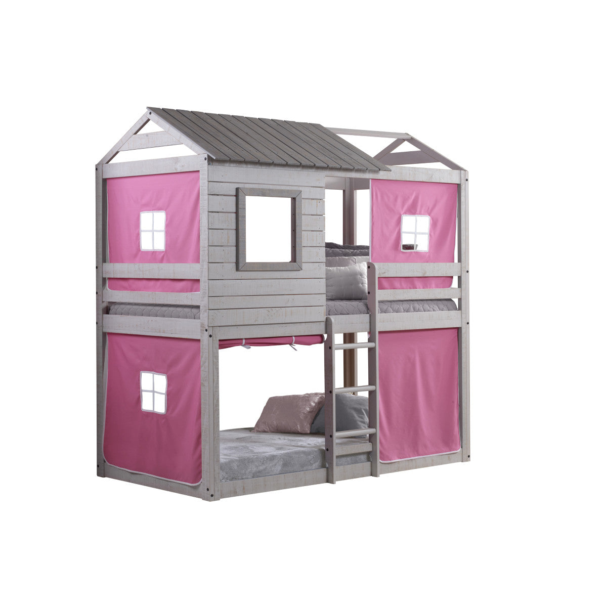 DEER BLIND RUSTIC GREY W/PINK TENT KIT