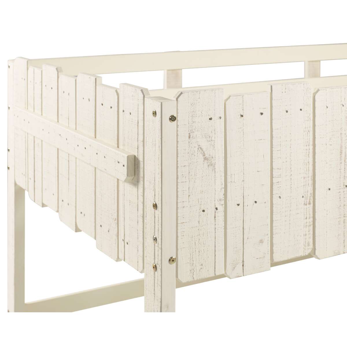 TWIN PICKET FENCE LOW LOFT RUSTIC SAND