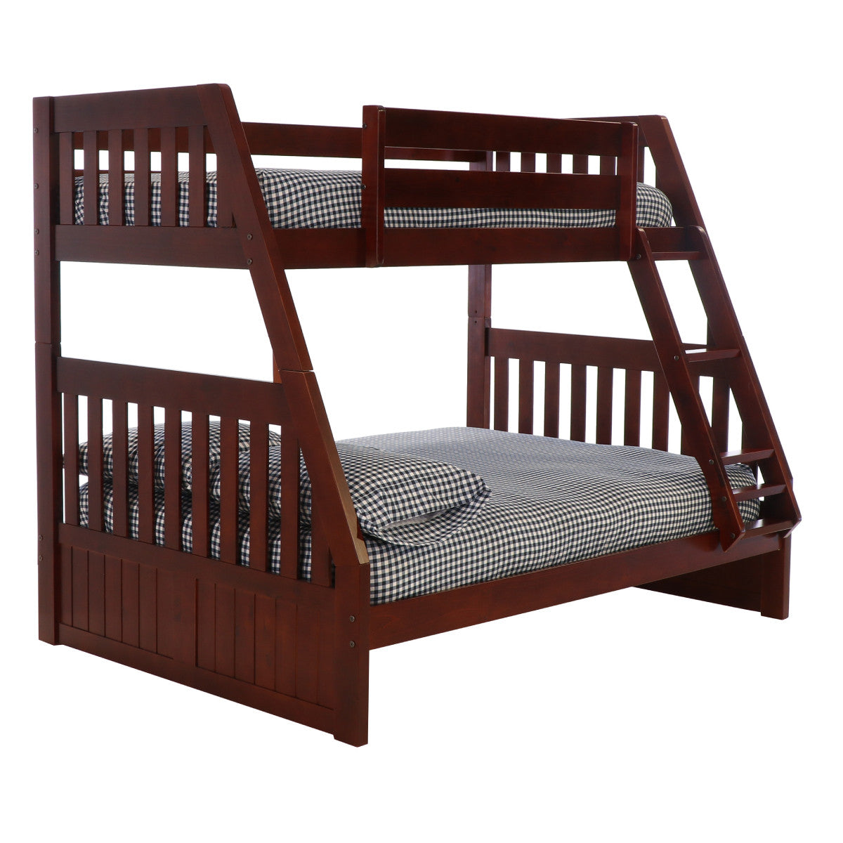 TWIN/FULL MISSION BUNKBED MERLOT