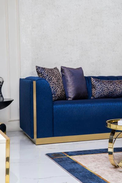Harley Navy Velvet Sofa & Loveseat