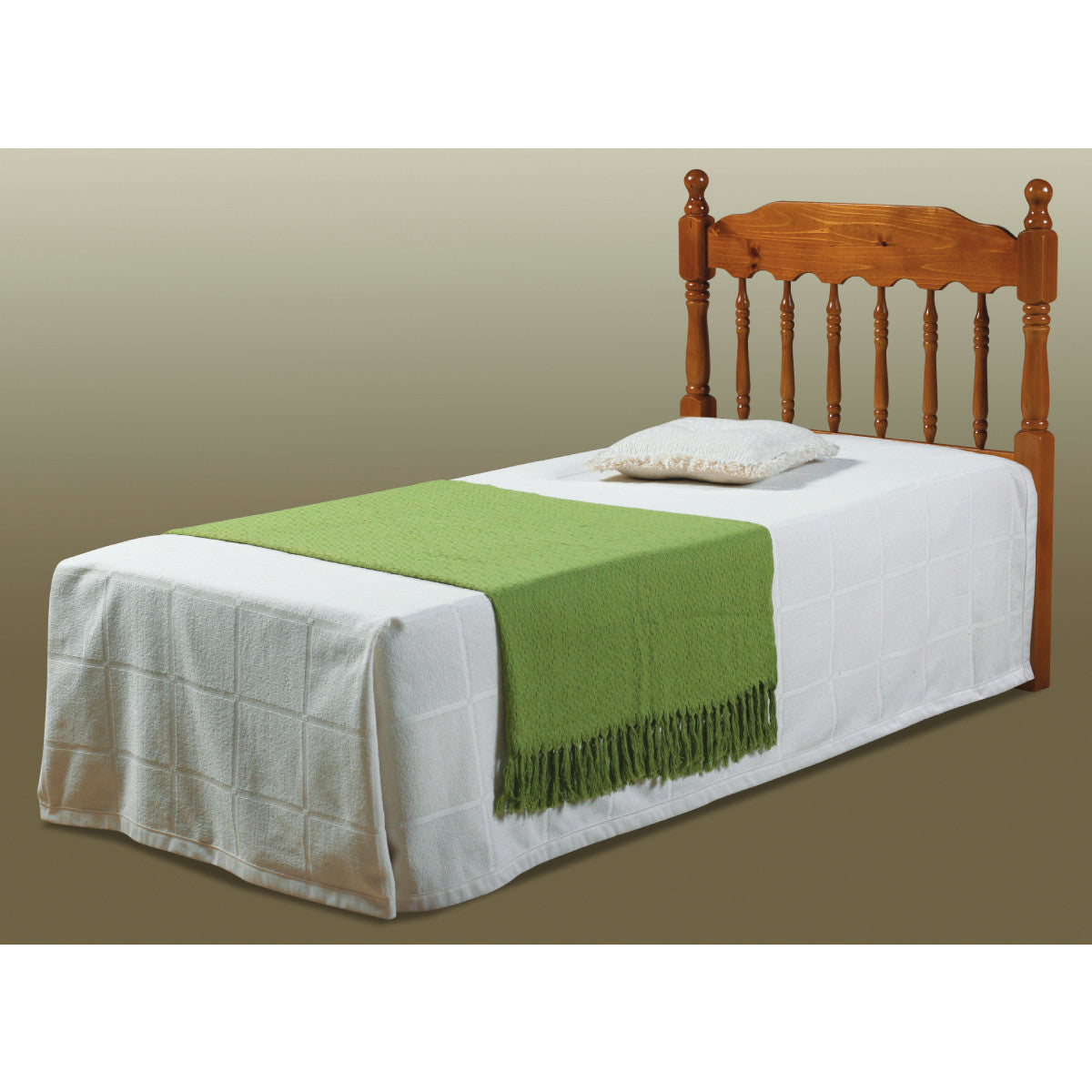 TWIN LARGE SPINDLE HEADBOARD HONEY