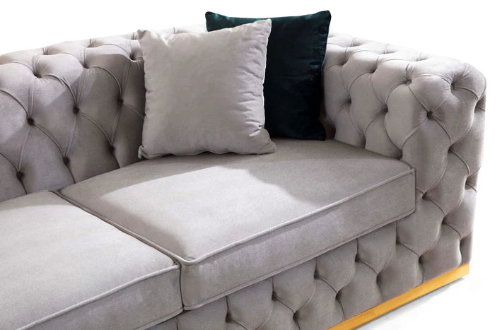 Stella Gray Velvet Sofa & Loveseat