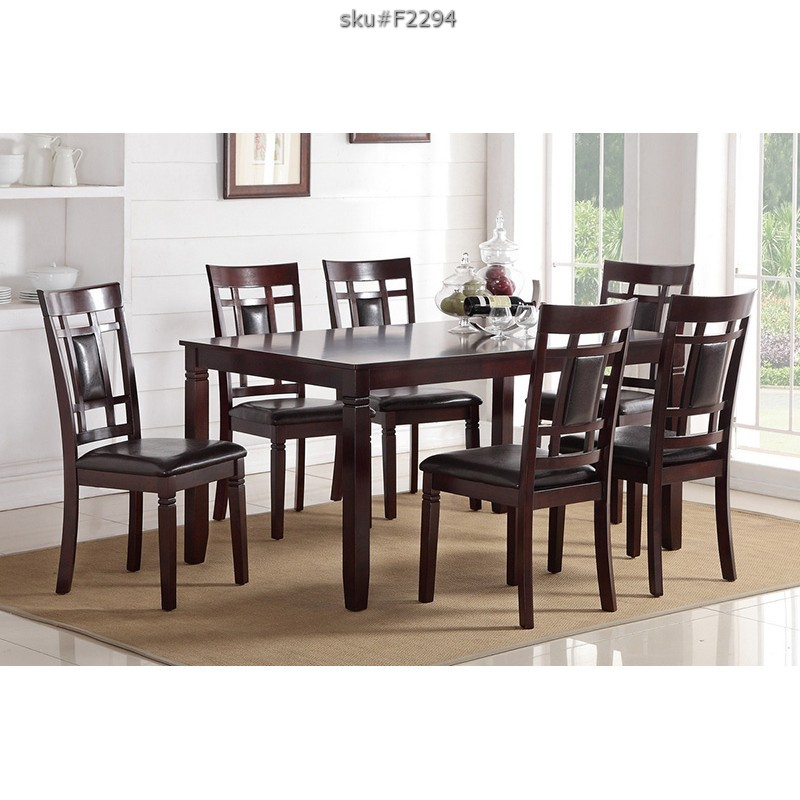 F2294 Cat.23.P144-|7PCS DINING TABLE SET 6CHAIRS ESP