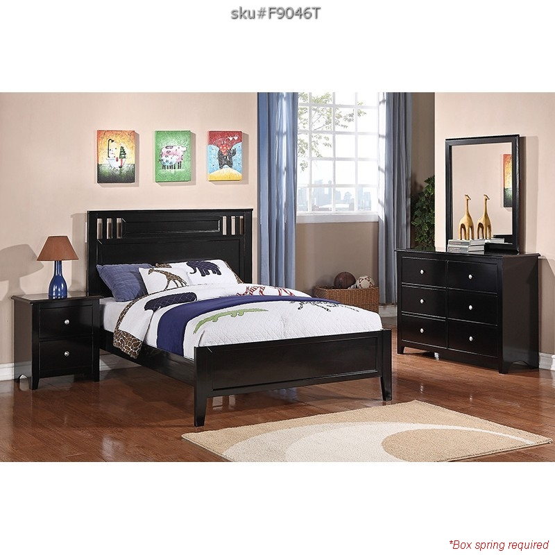 F9046 TWIN or FULL BED BLACK