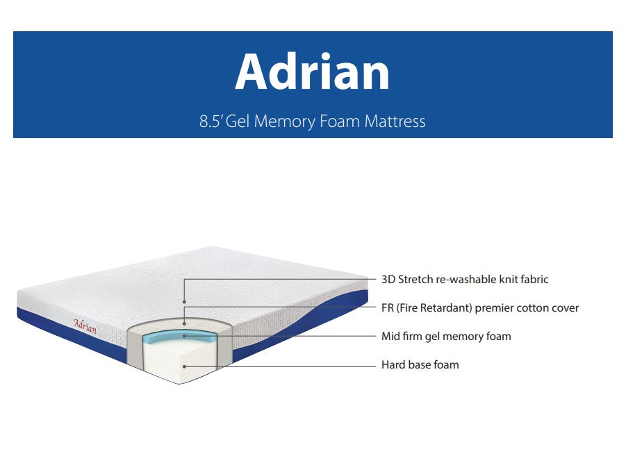 Adrian – 8.5″ Water Gel Memory Foam