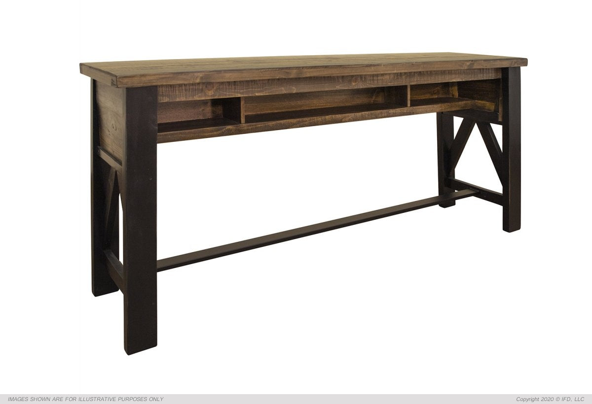 LOFT BROWN COUNTER HEIGHT SOFA TABLE Model: IFD6441SBT