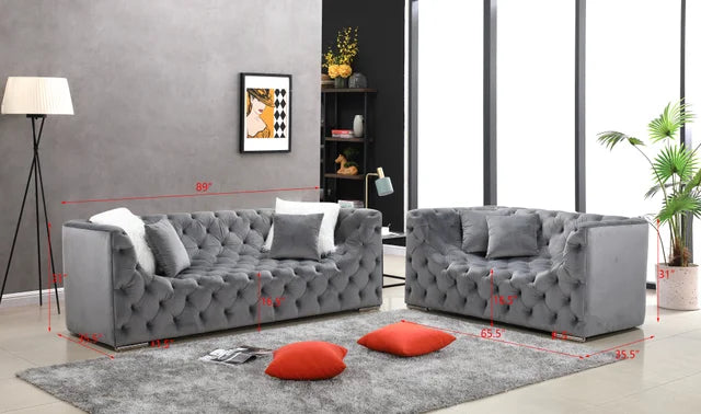Kylie Grey Sofa & Loveseat Set **NEW ARRIVAL**