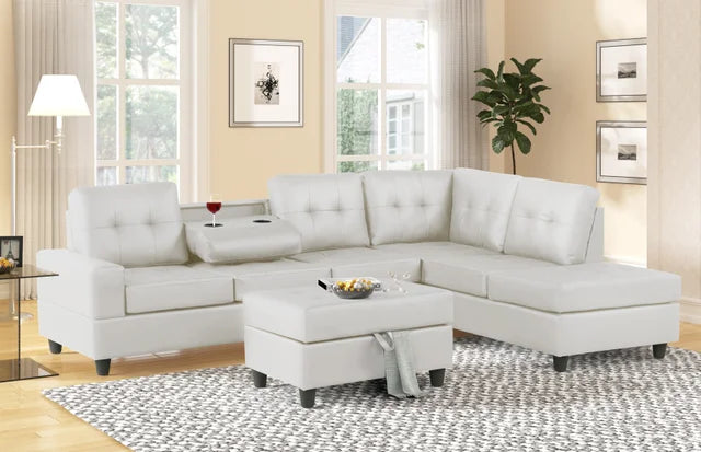 10Heights Sectional + Storage Ottoman Set