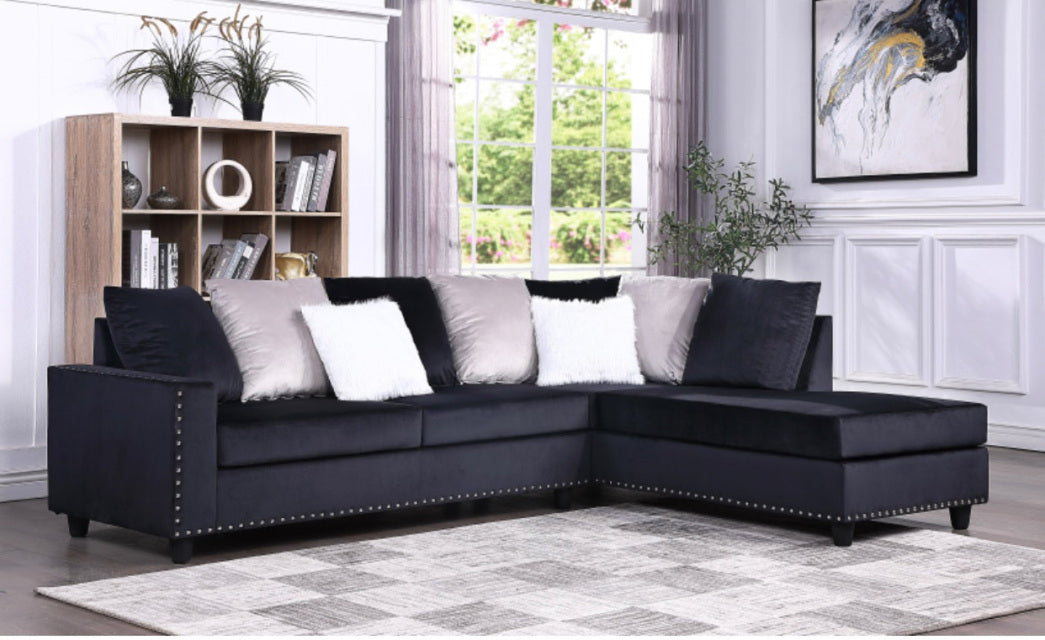 Cindy - Black Reversible Sectional