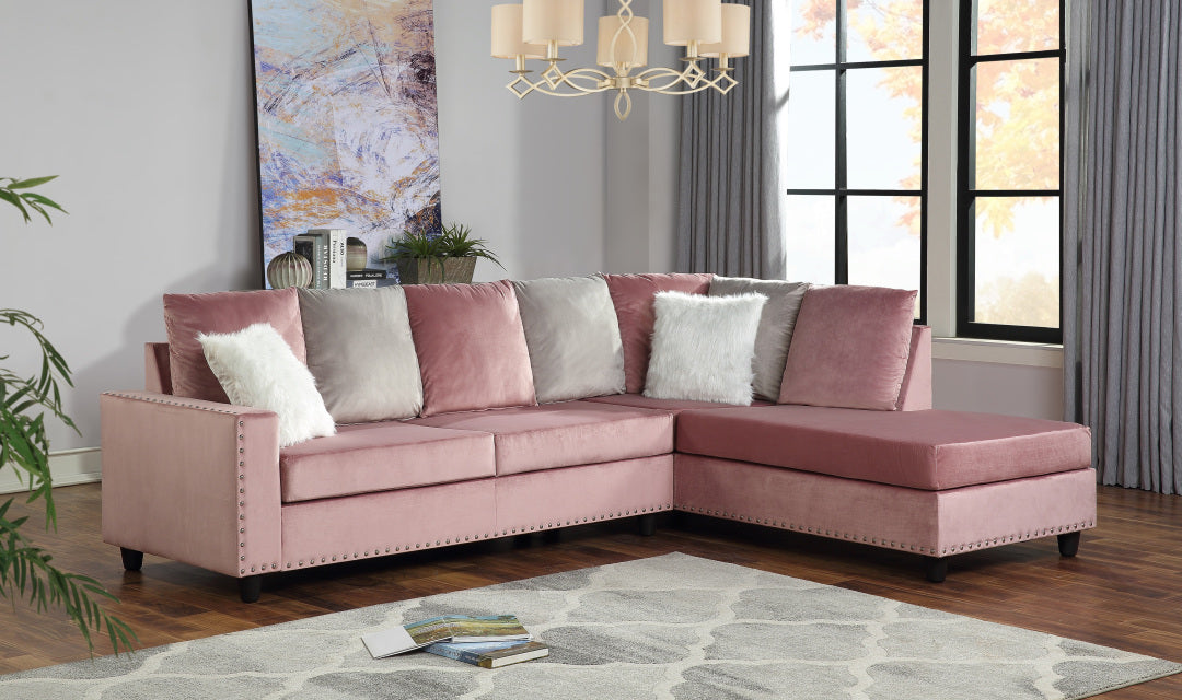 Cindy - Pink Reversible Sectional