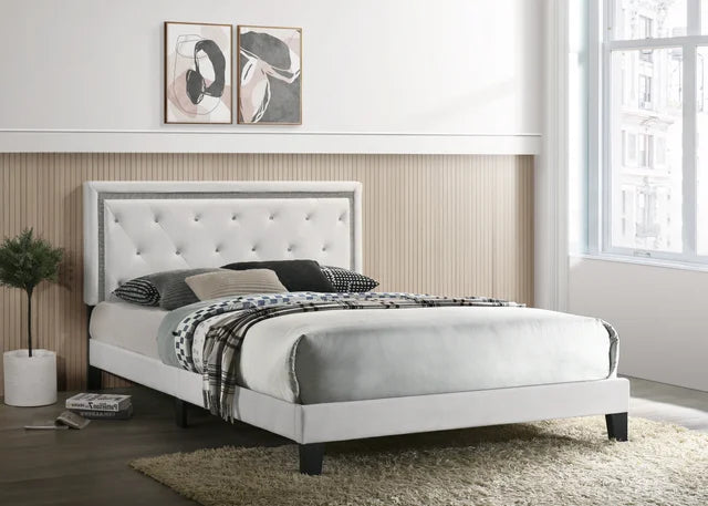 Passion Black Velvet Platform Bed - Twin, Full, Queen, King