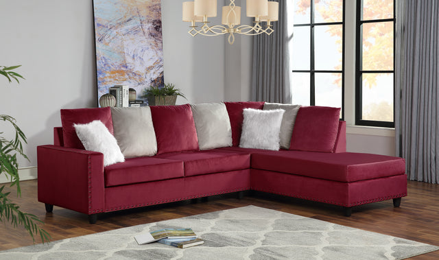 Cindy - Red Reversible Sectional