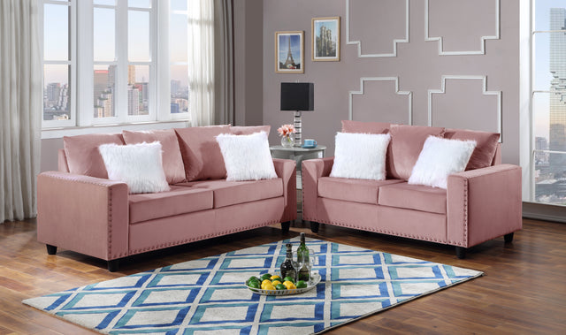 Cinderella Pink Sofa & Loveseat