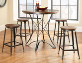 Adele 5-Piece Counter Dining Set (Table & 4 Stools)