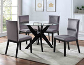 Amalie Grey 5-Piece Dining Set (Table & 4 Chairs)