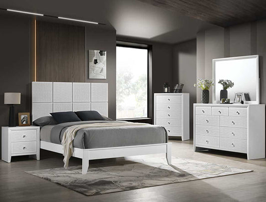 SETB4712 DENKER-EVAN WHITE BEDROOM GROUP