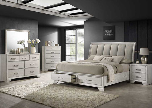 SETB6582 JAYMES WHITE MIST BEDROOM GROUP