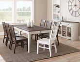 Cayla 7 Piece Two-Tone(Table & Six Side Chairs)