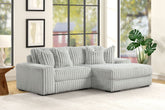 SUNDAY2 CORDUROY GRAY 2PC Sectional