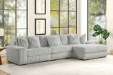 SUNDAY2 CORDUROY GRAY 3PC Sectional