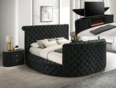 5212BK VOLTARE FIREPLACE/TV LIFT BED BLACK - COMING SOON!