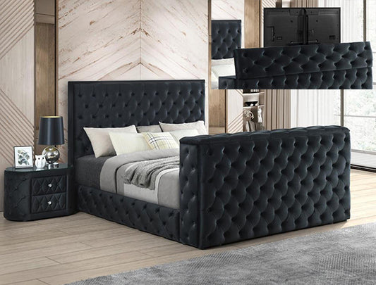 5213BK JOSEPHINE BED W/TV LIFT BLACK - COMING SOON!