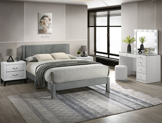 5097LG LUCIA BED FRAME LIGHT GRAY - COMING SOON!