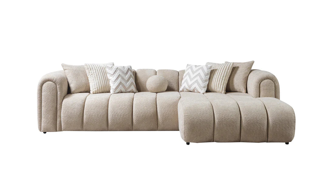 Lis Sand Boucle RAF 115” Sectional