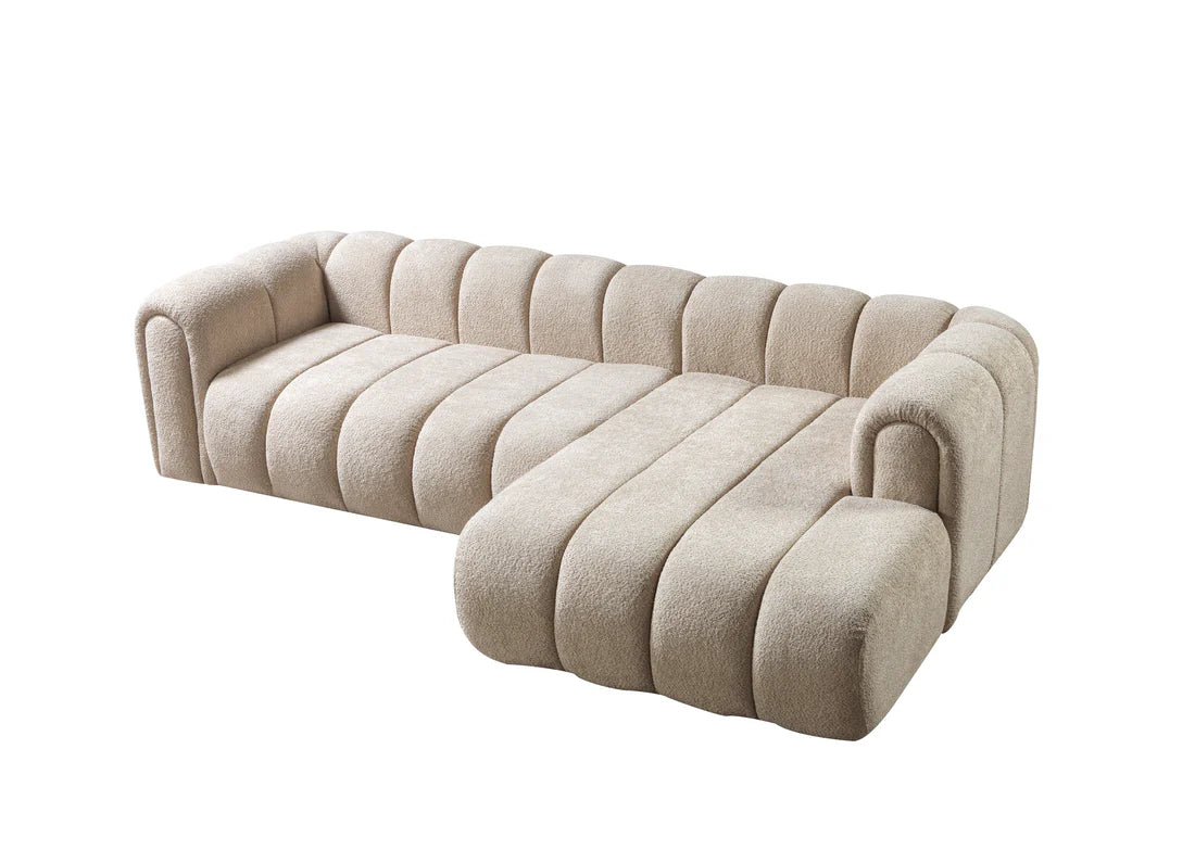 Lis Sand Boucle RAF 115” Sectional