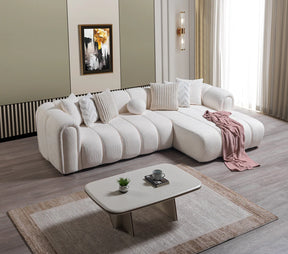 Lis Ivory Boucle RAF 115” Sectional