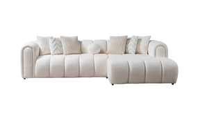 Lis Ivory Boucle RAF 115” Sectional