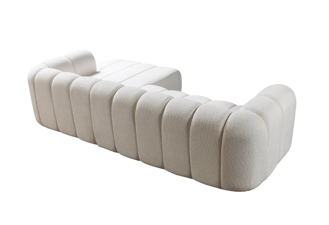 Lis Ivory Boucle RAF 115” Sectional