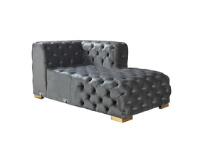 Neva Gray Velvet Double Chaise 138” Sectional