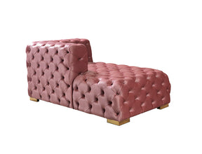 Neva Pink Velvet Double Chaise 138” Sectional