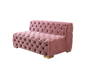 Neva Pink Velvet Double Chaise 138” Sectional