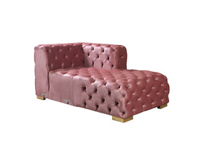 Neva Pink Velvet Double Chaise 138” Sectional