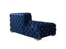 Neva Blue Velvet Double Chaise 138” Sectional