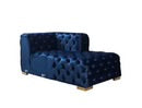 Neva Blue Velvet Double Chaise 138” Sectional