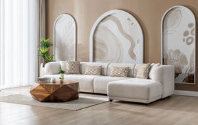 Lyna Ivory 3 Pc 144” RAF Sectional