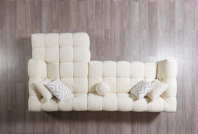 Ivy Ivory Boucle RAF 110” Sectional