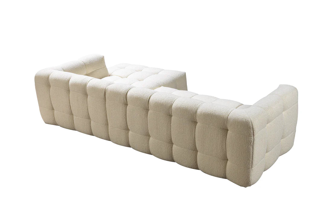 Ivy Ivory Boucle RAF 110” Sectional