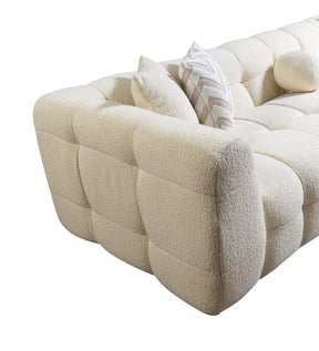 Ivy Ivory Boucle RAF 110” Sectional