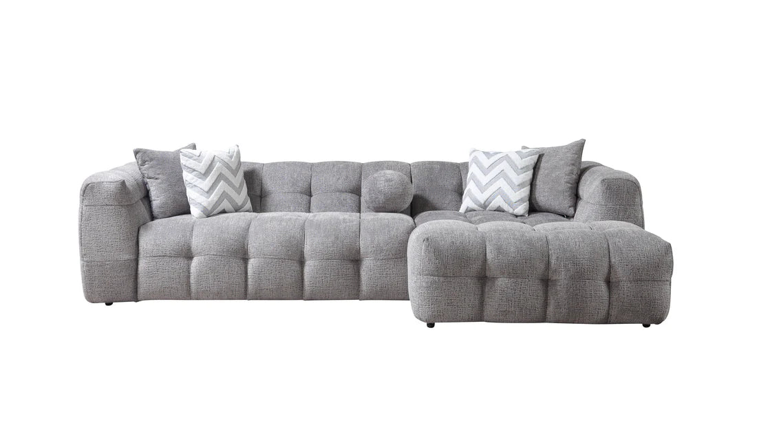 Ivy Gray Boucle RAF 110” Sectional