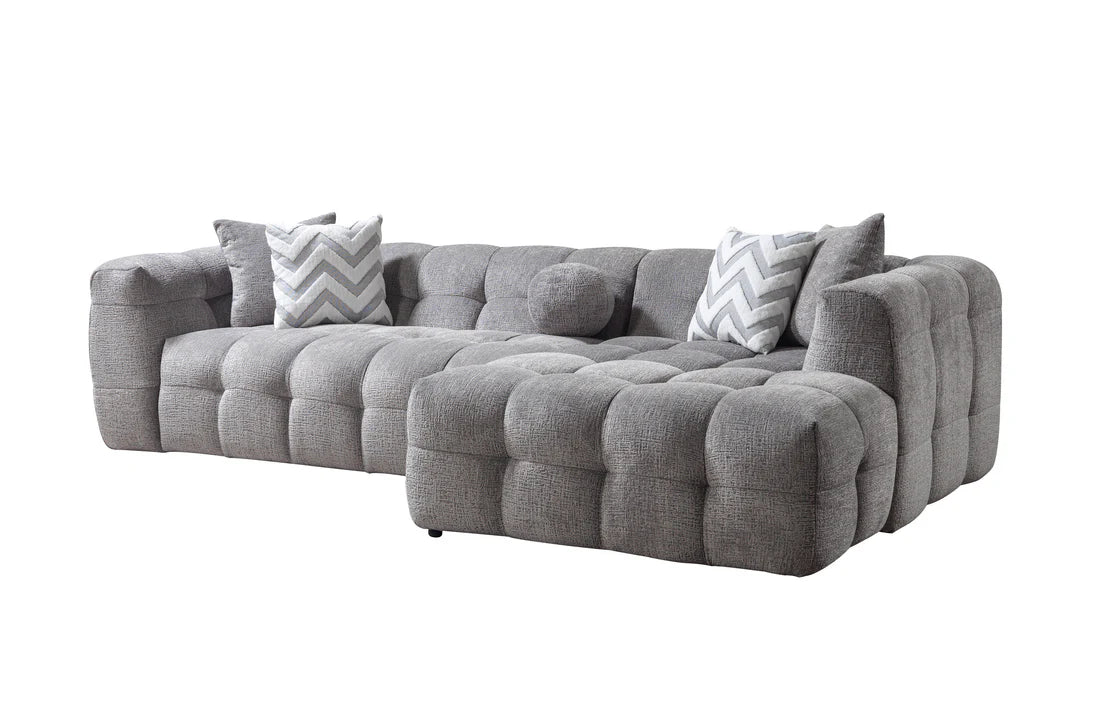 Ivy Gray Boucle RAF 110” Sectional