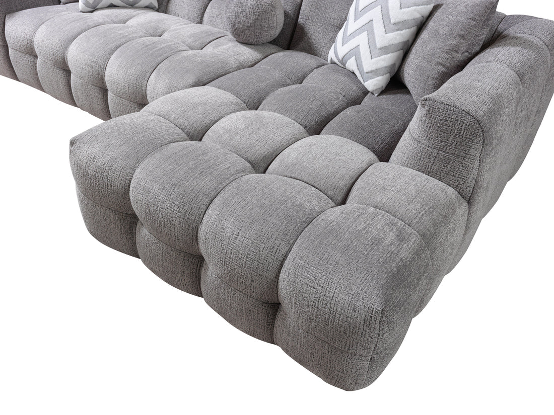 Ivy Gray Boucle RAF 110” Sectional